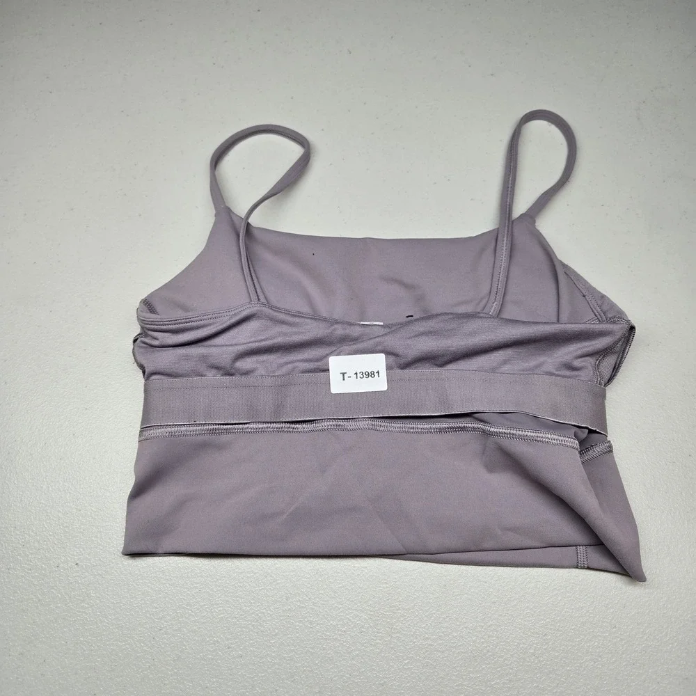 Lululemon Women Bra 6 Lavender Align Tank Gray Bralette Wireless Spaghetti